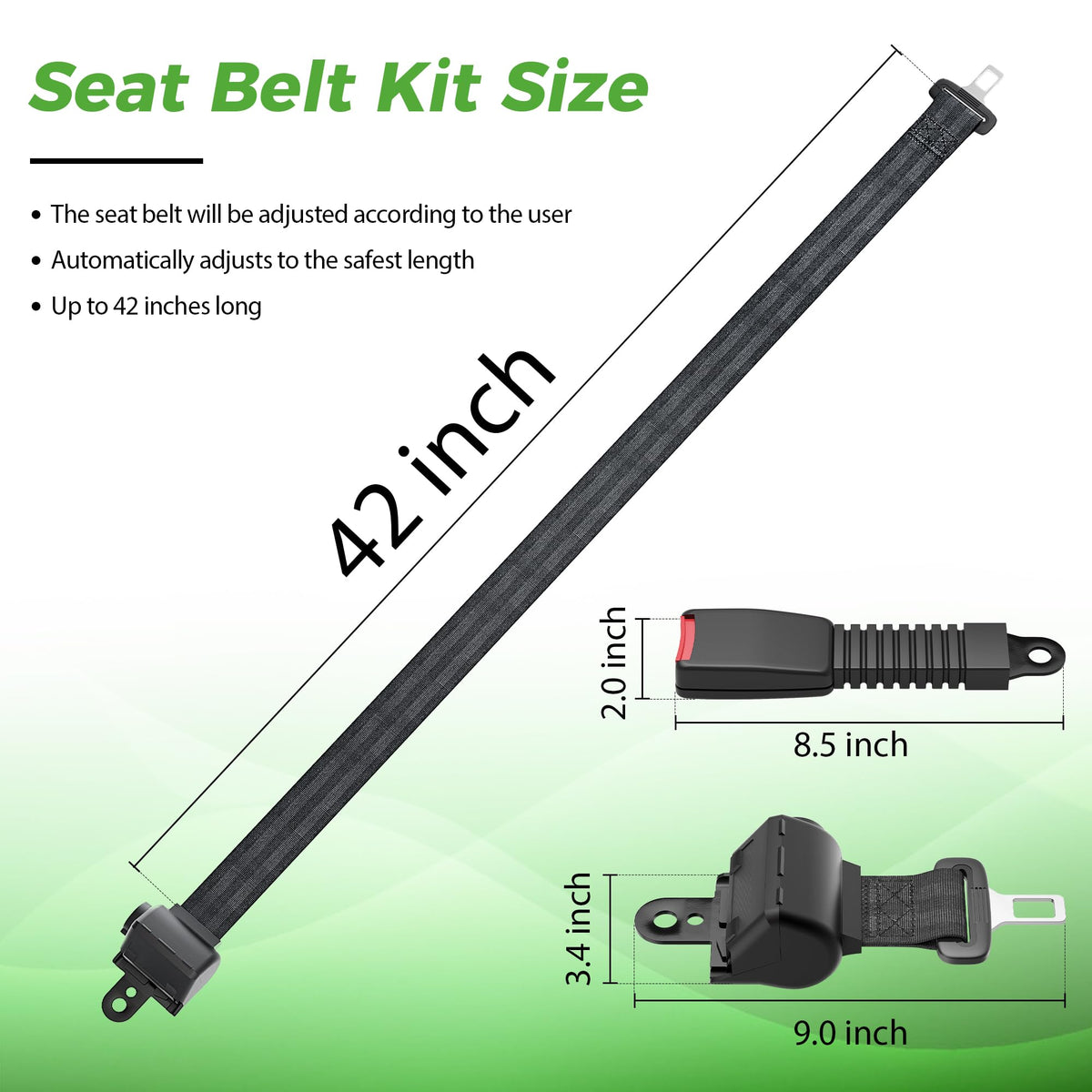 9.99WORLD MALL universal-fit belt works with many golf carts.