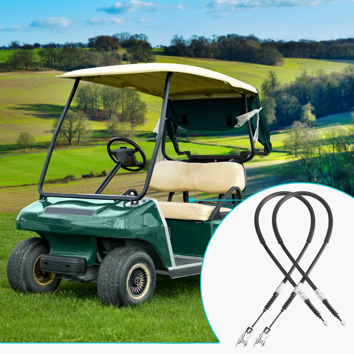 9.99WORLD MALL brake cable kit for DS, front and rear compatibility and easy installation.