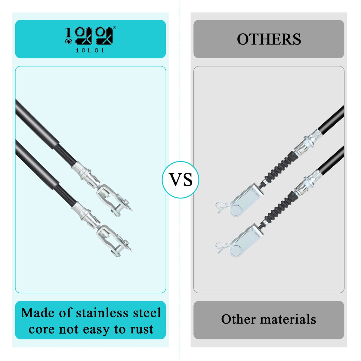 9.99WORLD MALL driver and passenger side brake cable kit for Club Car DS.