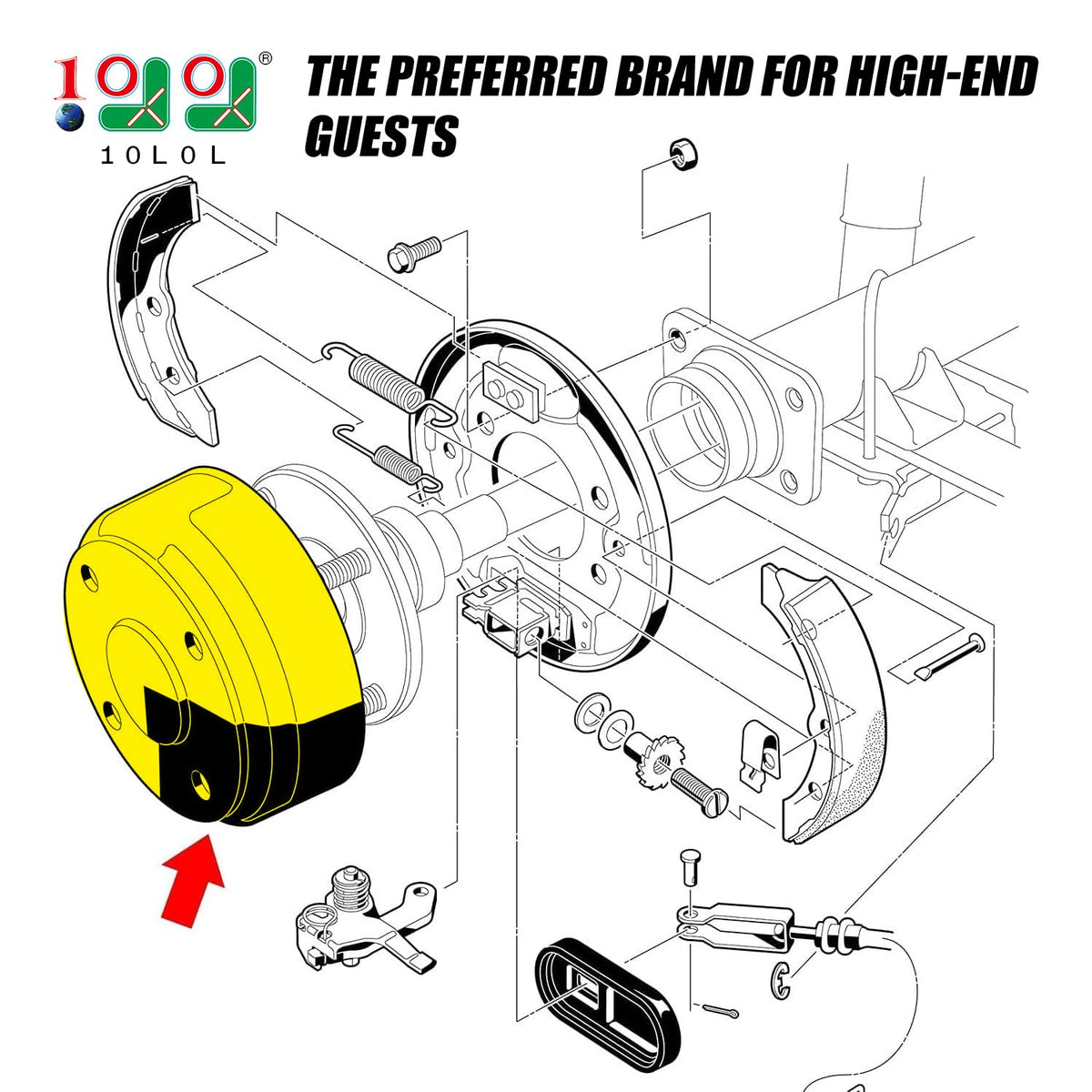 9.99WORLD MALL brake drum for Precedent, reliable compatibility.