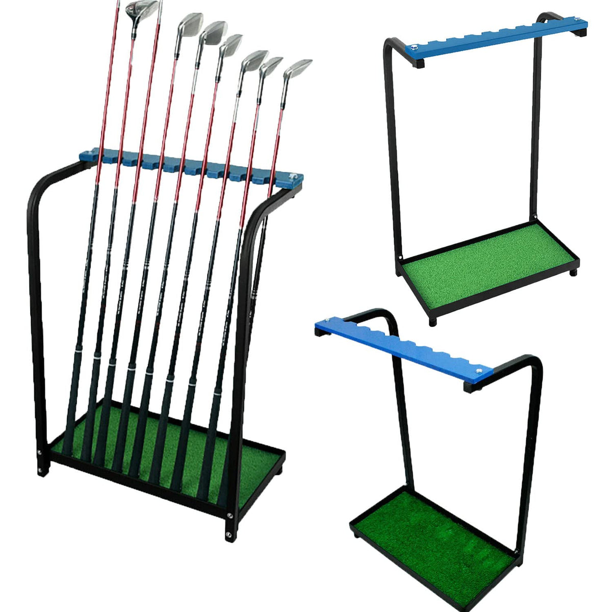 Nisorpa golf club rack front view for easy access