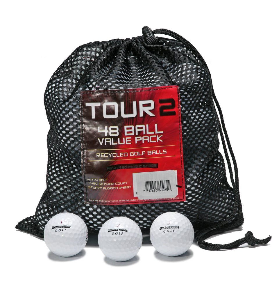 Nitro Bridgestone B Grade recycled golf balls assortment for practice and budget-friendly play