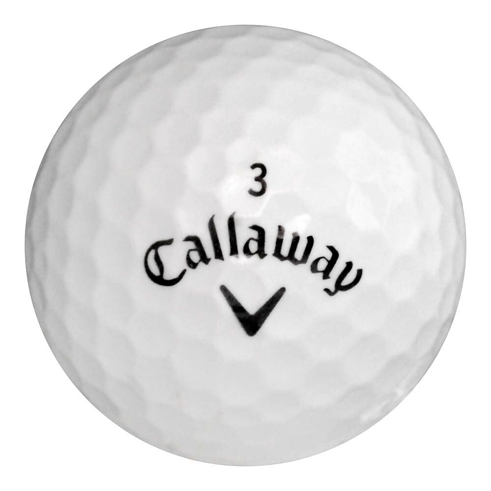 Callaway Warbird recycled golf balls, pack shot, showcasing soft feel with long-distance potential.