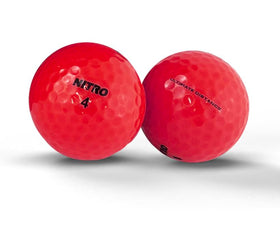Nitro Ultimate Distance Red golf balls pack display showing 15-ball count for easy transport