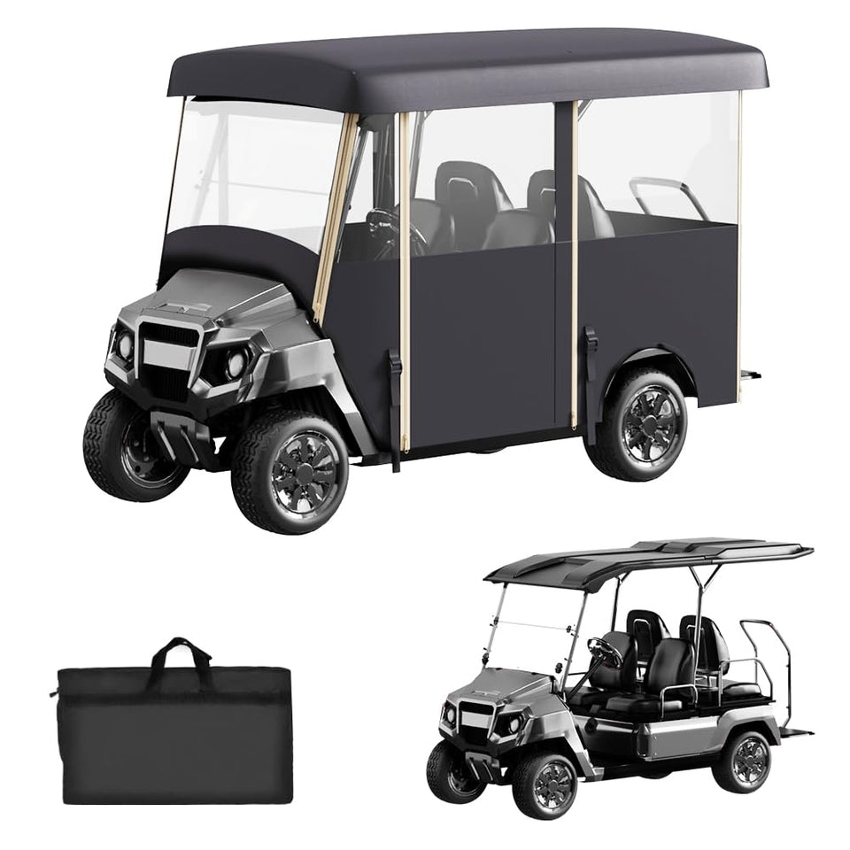 NiuWasmile golf cart cover for 4-6 passengers provides comprehensive protection.