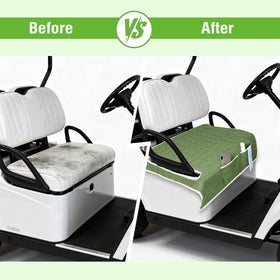 Niuartu bench seat protector illustrating tool-free installation