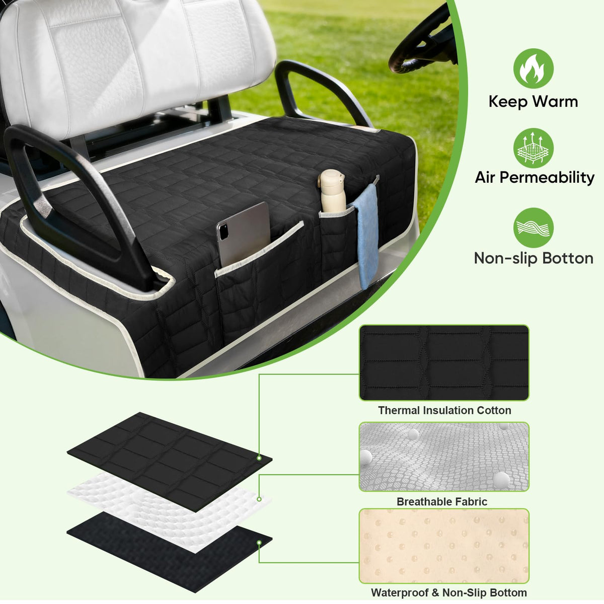 Easy installation and removal for quick cleaning.