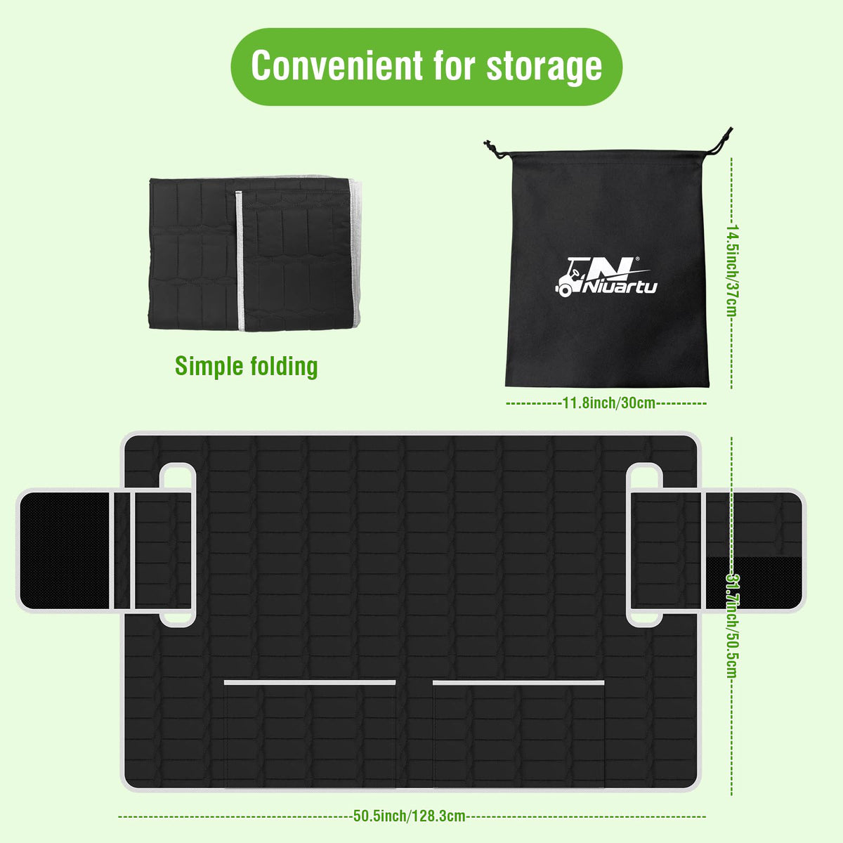 Niuartu non-slip backing prevents seat movement for steadier rides.