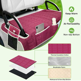 Built-in storage pockets for tees, gloves, or drinks during a round