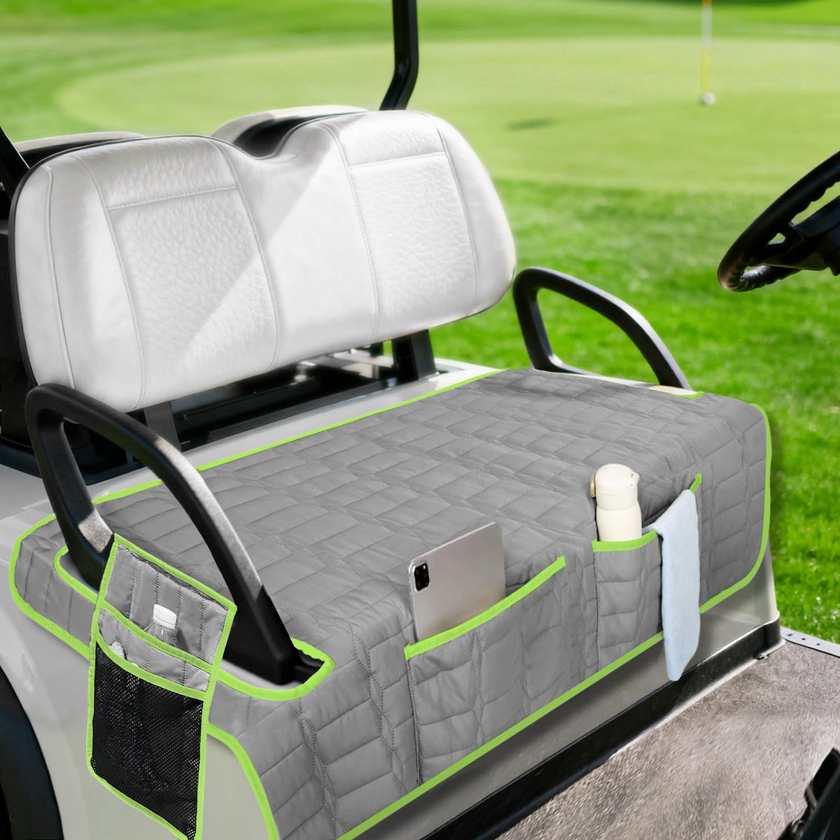Niuartu golf cart seat cover universal fit protects bench from wear
