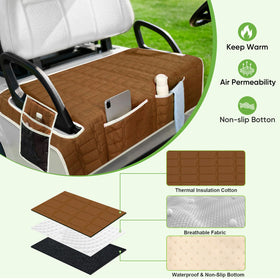 Niuartu golf cart seat cover non-slip back, keeps seat in place
