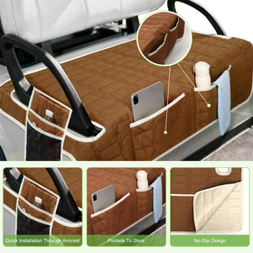 Niuartu golf cart seat cover universal fit with EZGO Club Car Yamaha compatibility