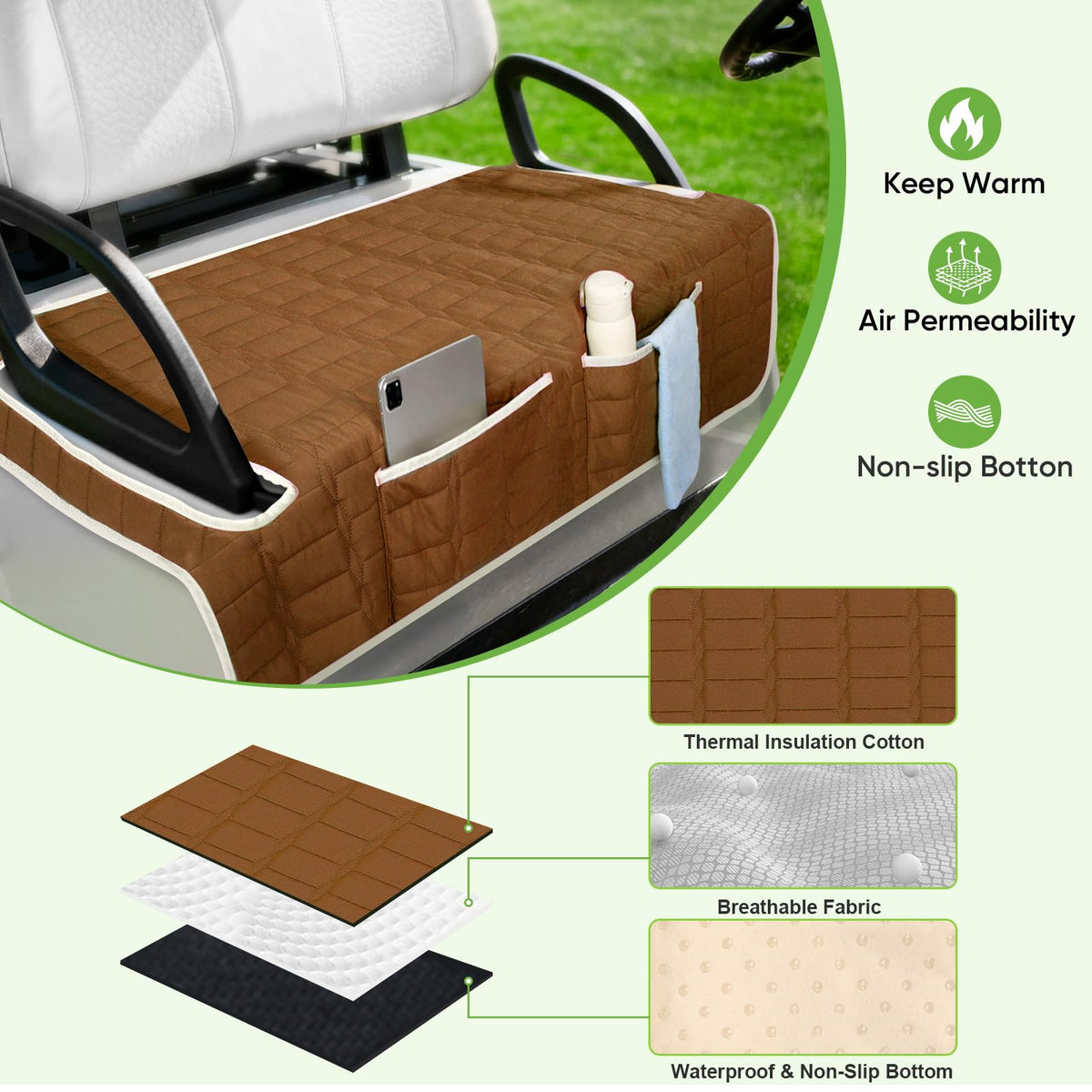 Niuartu non-slip backing detail ensures secure seating