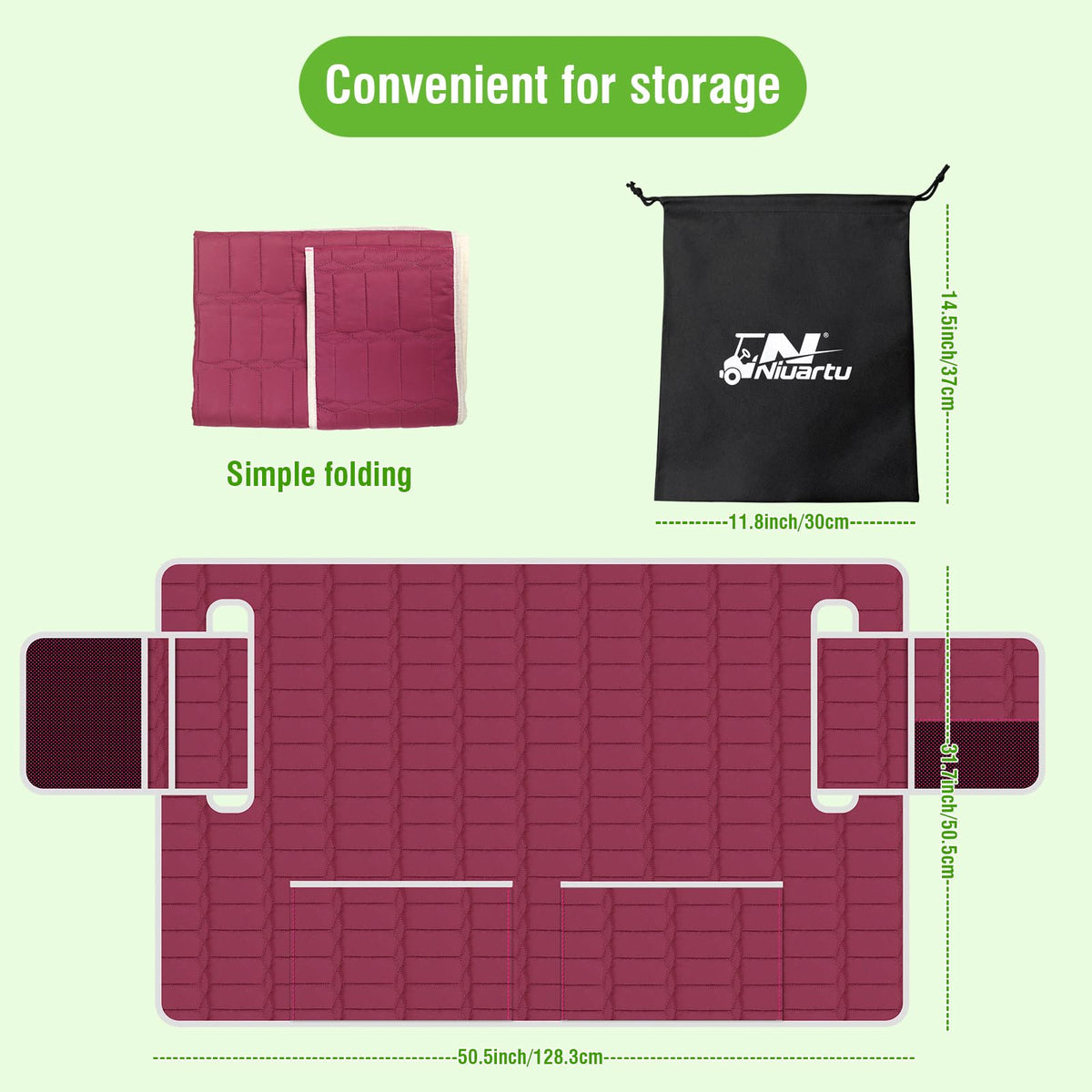Non-slip backing keeps the cover secure while driving, reducing movement
