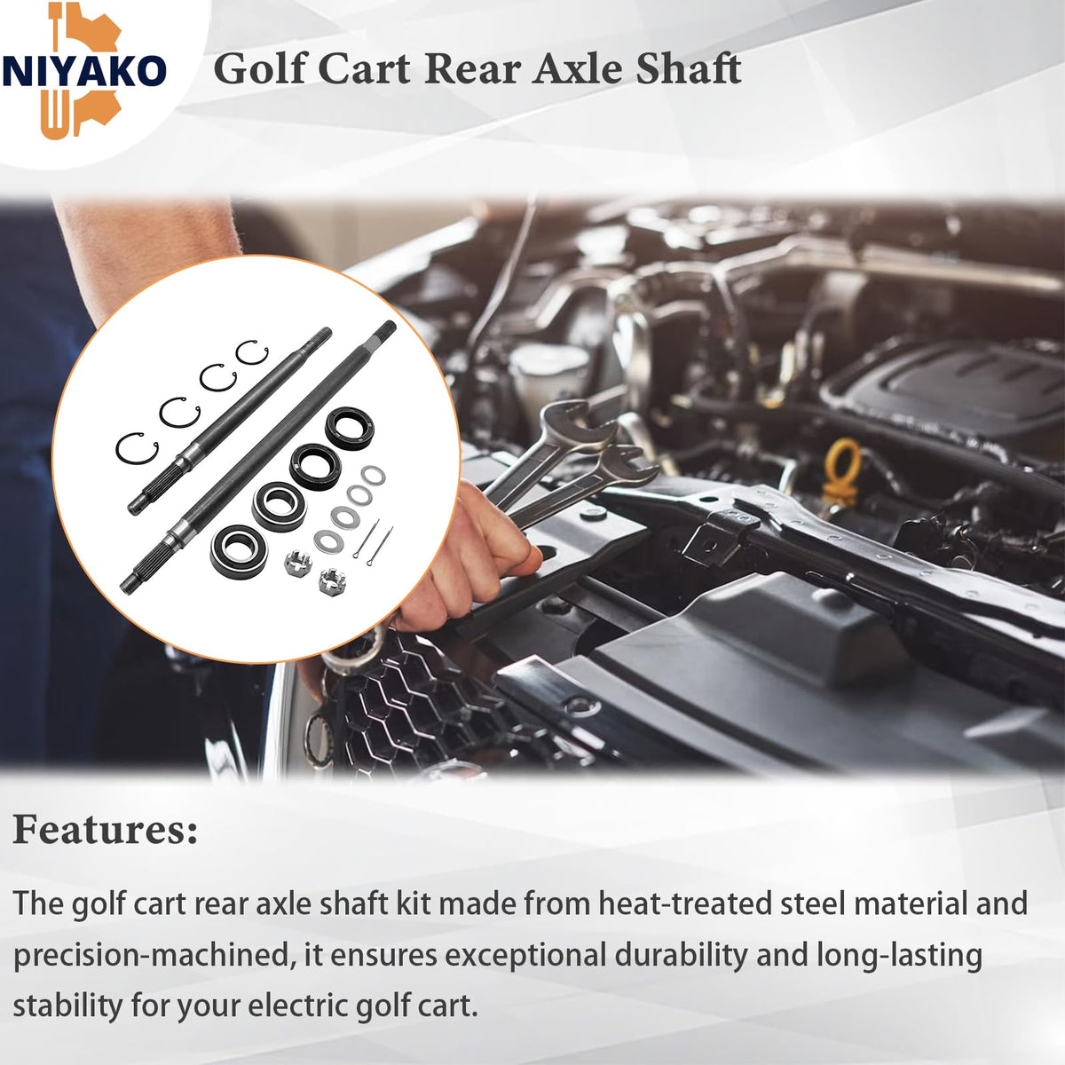 Niyako rear axle shaft passenger side (20377-G12) enables balanced torque delivery