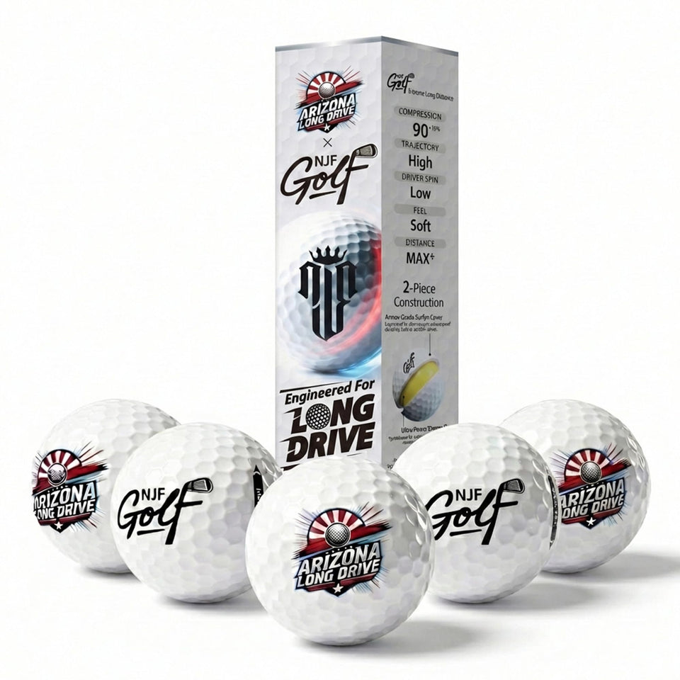 NJF Golf XLD Extreme Distance box front highlighting bold packaging for quick recognition.