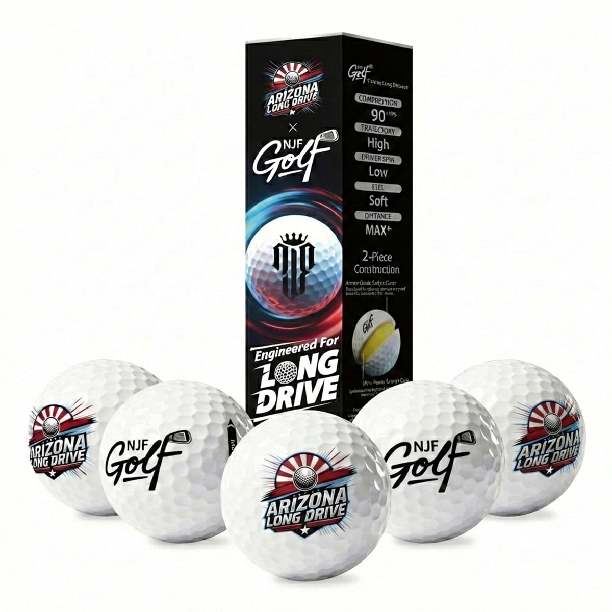 NJF Golf XLD Extreme Long Distance box front view for quick selection.