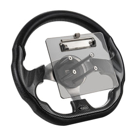 NOKINS 12.5-inch steering wheel with scorecard holder on EZGO cart