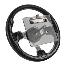 NOKINS 12.5-inch steering wheel front view with textured PVC grip for comfortable handling.