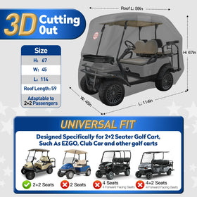 NOKINS 420D cover side view highlighting full enclosure and wind resistance