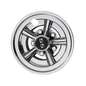 NOKINS 5-spoke chrome design enhances cart style and visibility