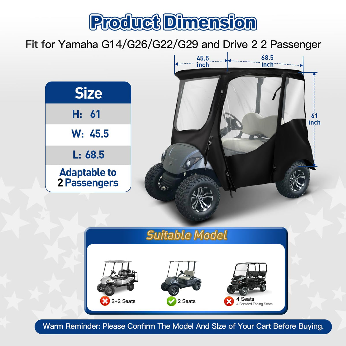NOKINS 600D enclosure side with rolled windows for flexible ventilation on Yamaha cart