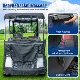 NOKINS 600D enclosure front windshield roll-up for ventilation and wide view.