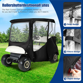 NOKINS 600D enclosure rear view with roll-up window and secure straps.