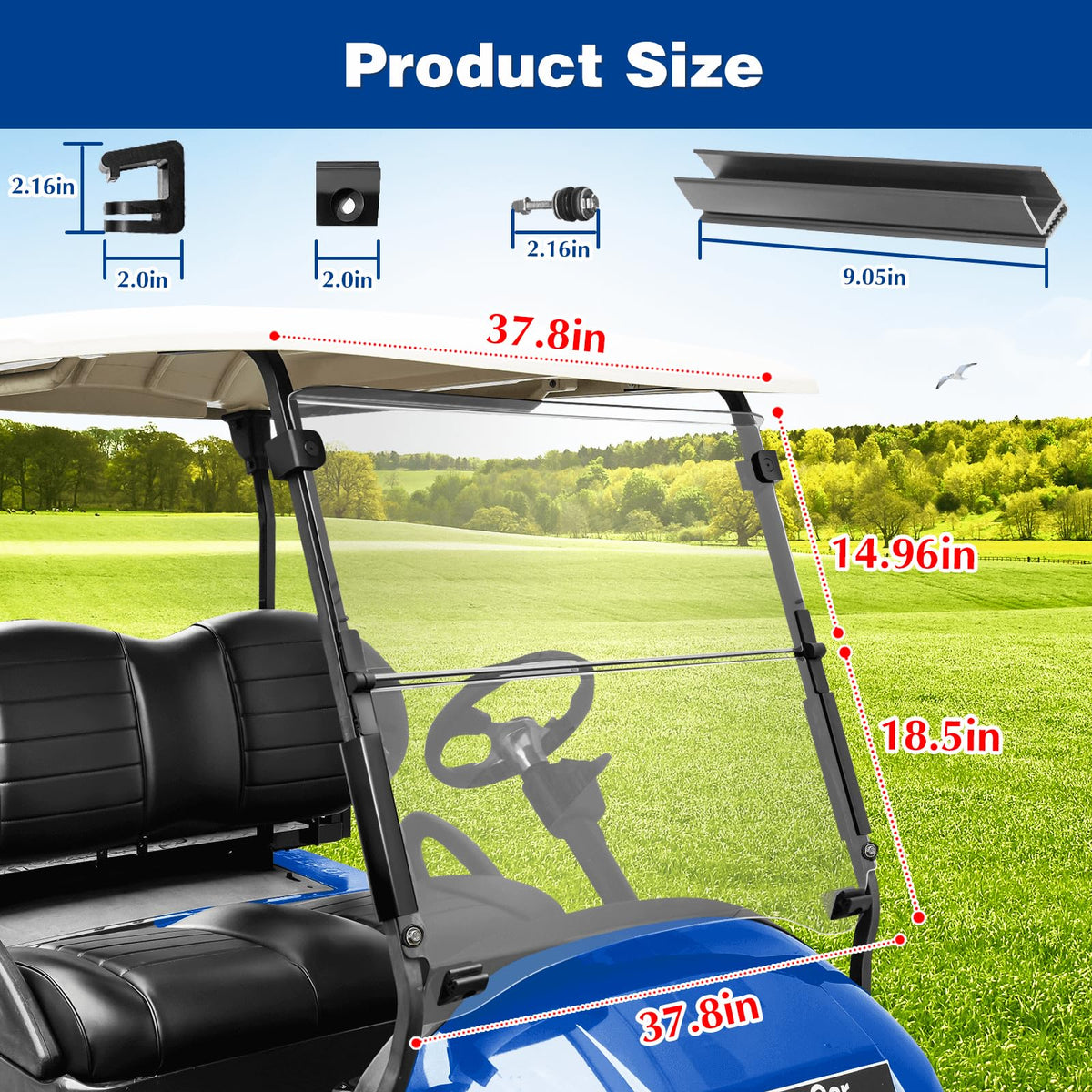 NOKINS acrylic anti-UV windshield combines durability with simple maintenance.