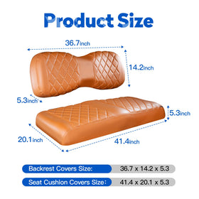All brown NOKINS golf cart seat cover for a cohesive look and spill resistance