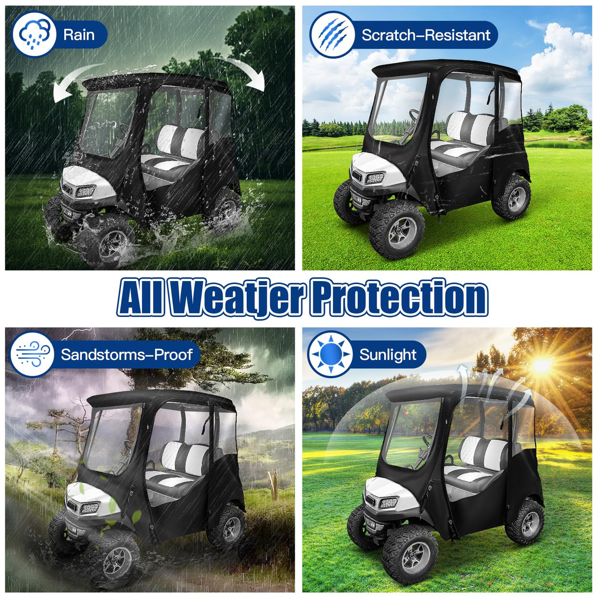 NOKINS all-weather protection guards against rain, dust, wind, and snow.