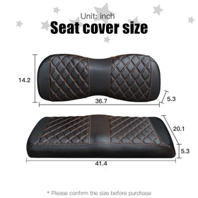 NOKINS backrest cover with diamond texture enhances golf cart appearance