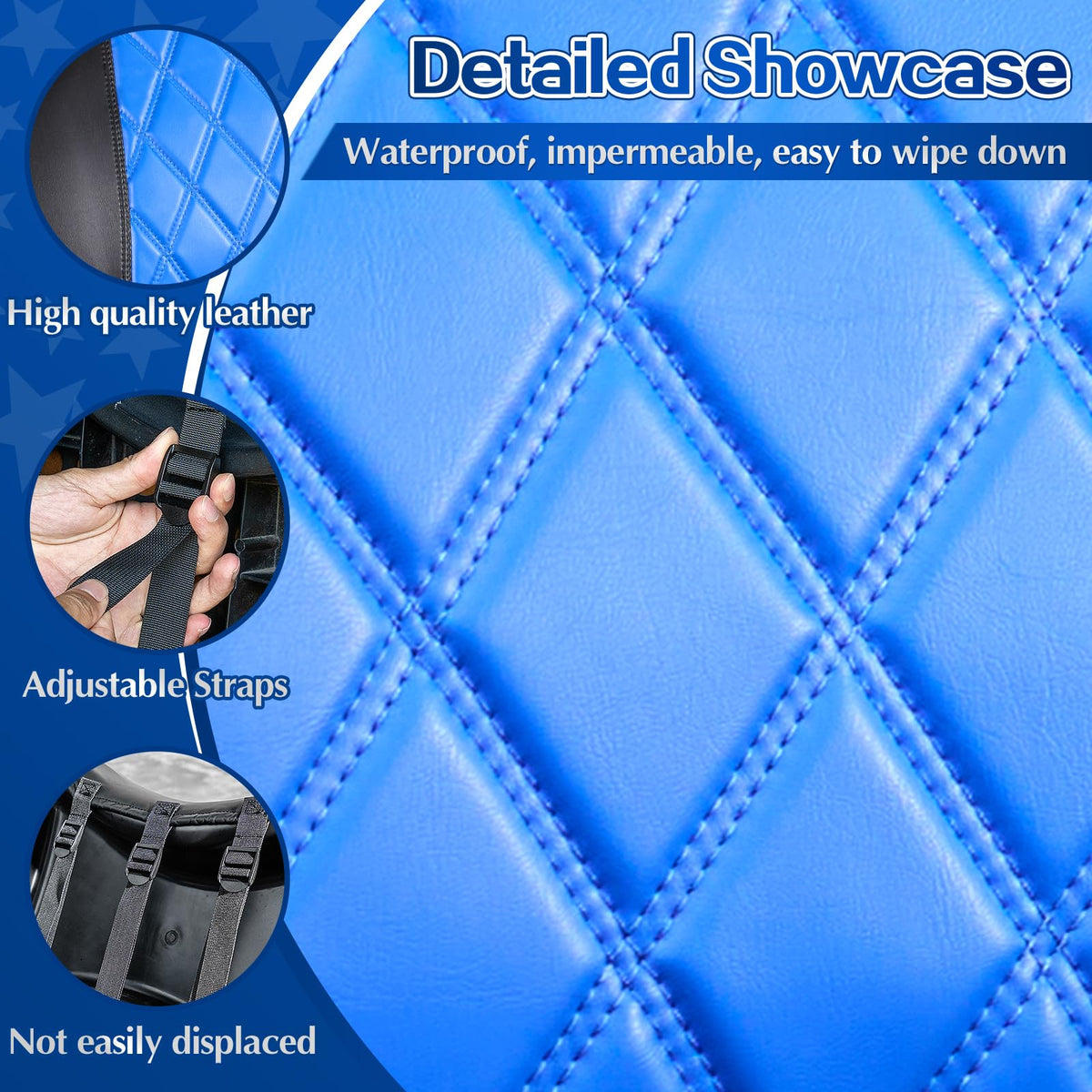NOKINS black diamond stitching detail for premium look and durability