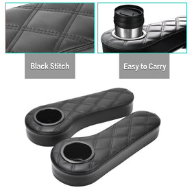 NOKINS black-stitch diamond armrest showcases premium stitching and durability.
