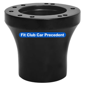 NOKINS Club Car Precedent adapter in black front view for secure fit.