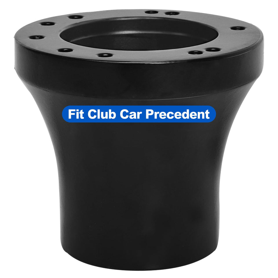 NOKINS Club Car Precedent adapter in black front view for secure fit.