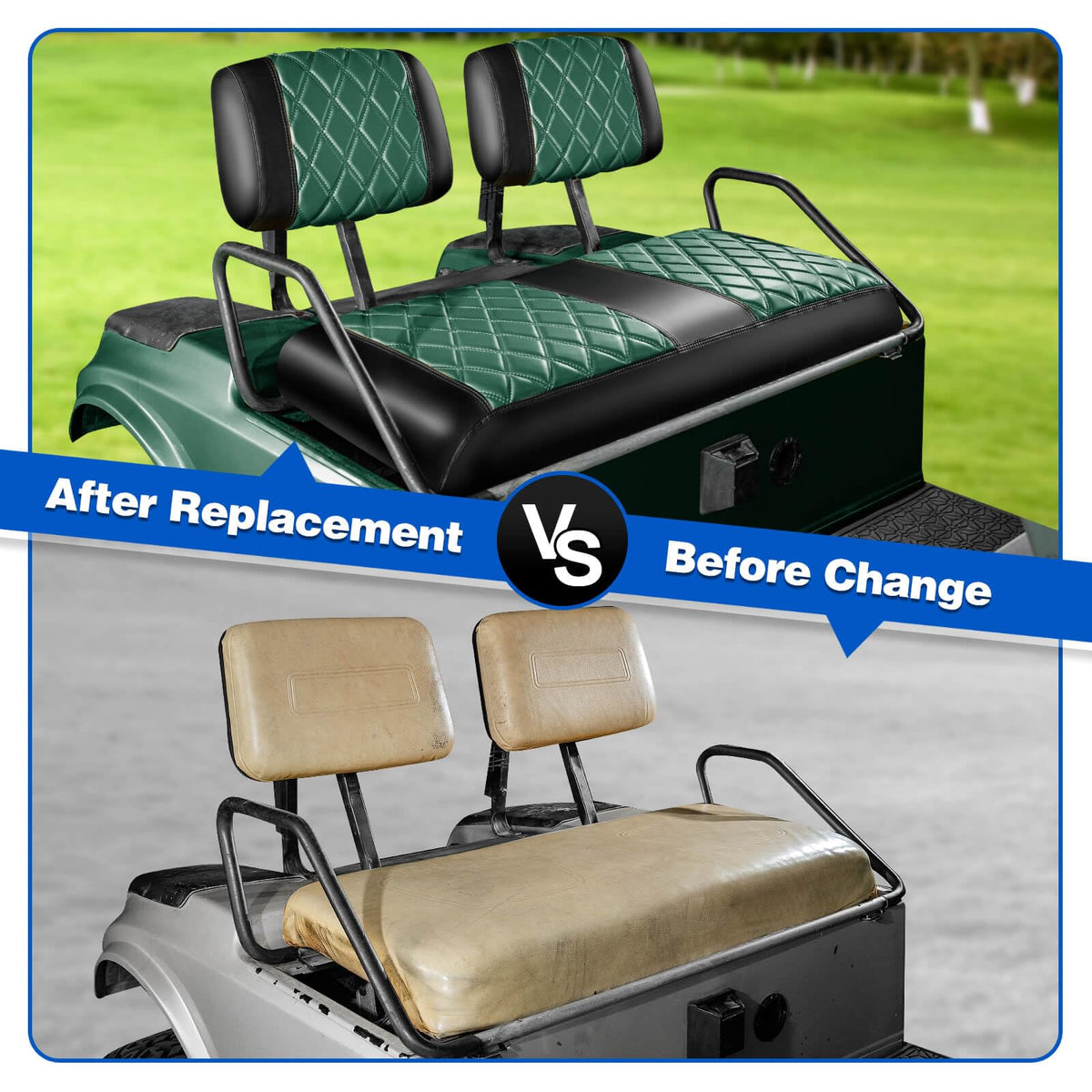 NOKINS diamond appearance kit adds luxury to your golf cart.