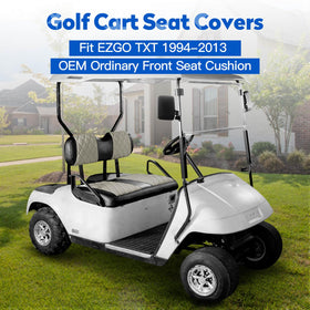 NOKINS diamond backrest cover for EZGO TXT protects against wear.