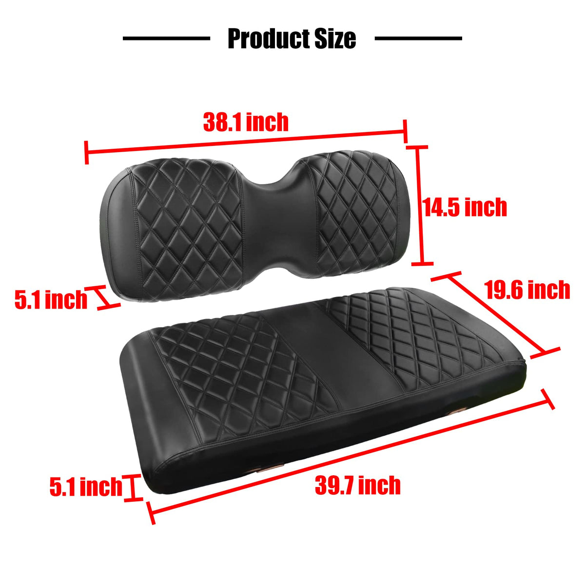 NOKINS Diamond black vinyl seat cover adds a modern look