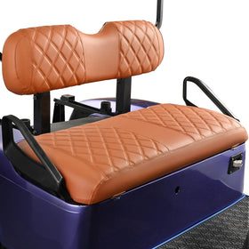 NOKINS Diamond front seat cover on EZGO TXT enhances style and seat protection.