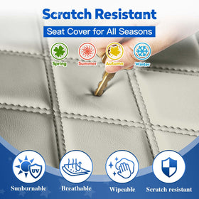 Diamond-pattern detail on the NOKINS cover adds a stylish, upscale look.