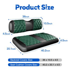 NOKINS diamond pattern detail highlights luxury on golf cart seating