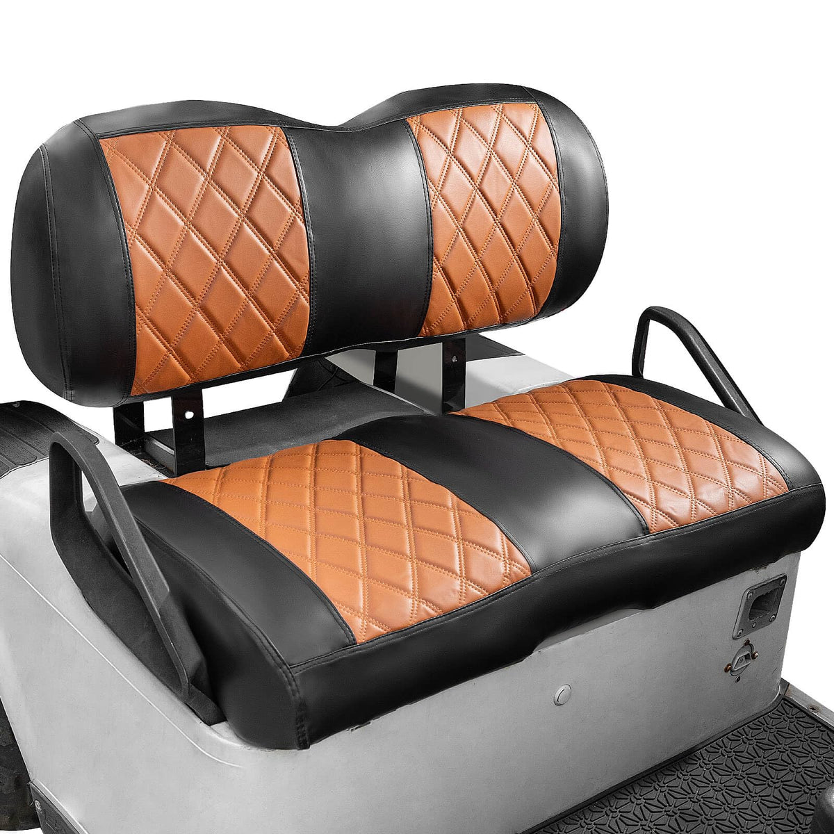 NOKINS diamond-pattern front seat cover for EZGO adds luxury and protection.