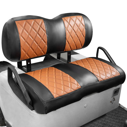 NOKINS diamond-pattern front seat cover for EZGO adds luxury and protection.