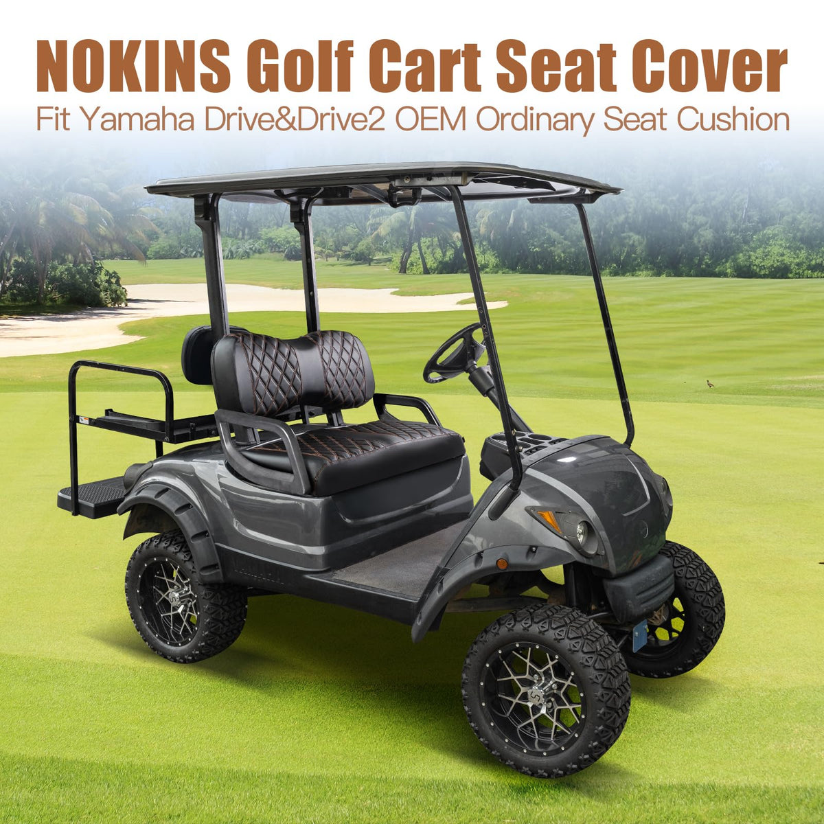 NOKINS diamond pattern adds luxury look to Yamaha golf carts
