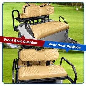 NOKINS double stitched diamond design adds luxury to golf cart interiors.