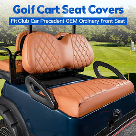 NOKINS diamond rear seat cover set protects aftermarket cushions with elegant stitching.