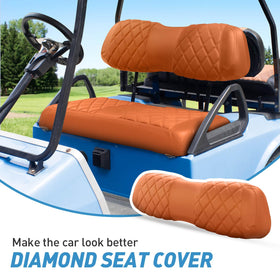NOKINS diamond backrest brown adds durability and premium Club Car DS look.