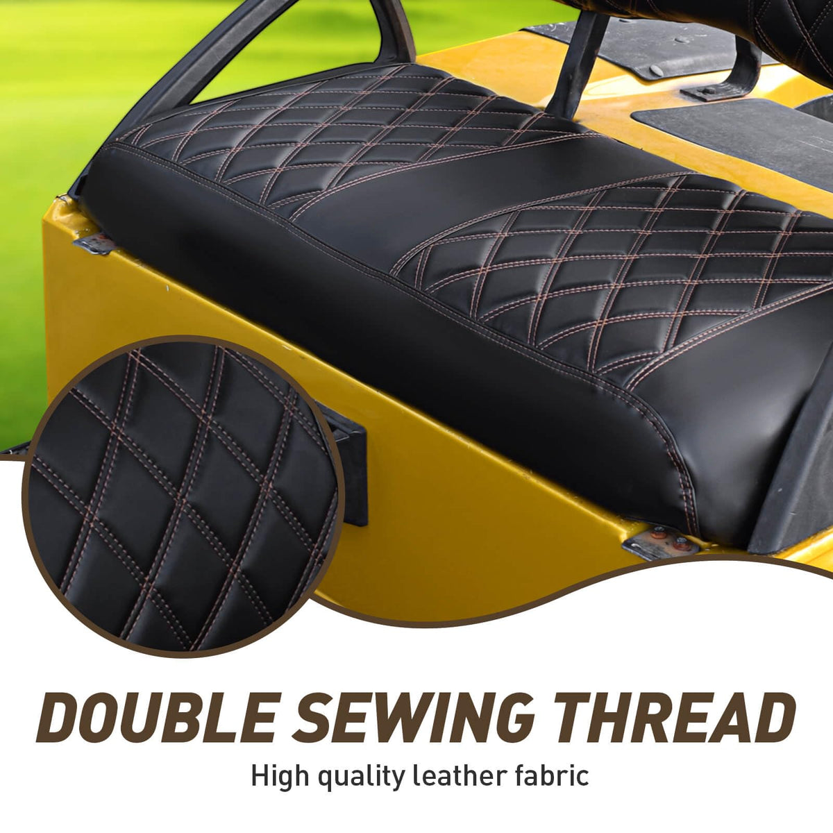 NOKINS backrest diamond seat cover for Club Car DS enhances comfort.