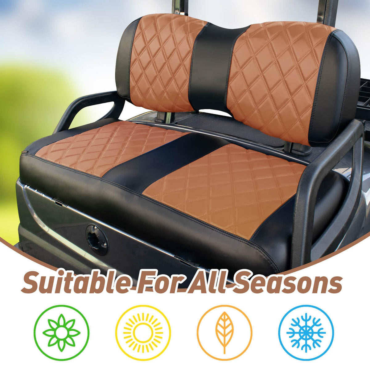 NOKINS brown-black color variation highlights versatile styling for golf carts.